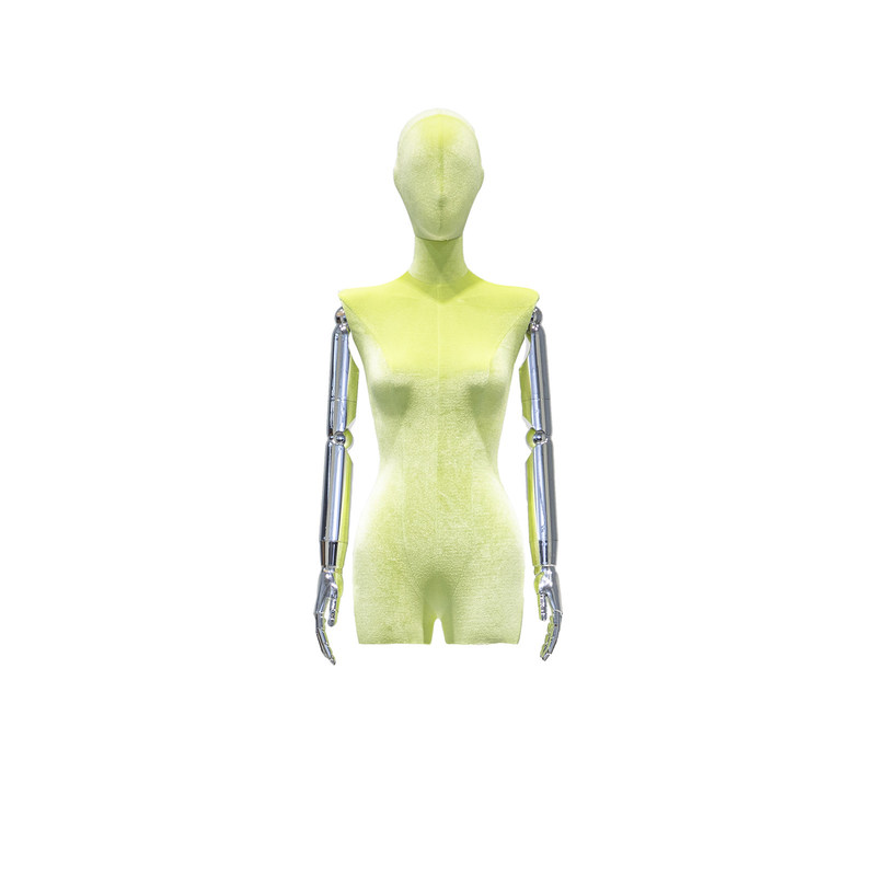 Braços Eletroplacados Display de Meio Corpo Maniquim Feminino Com Múltiplas Cores