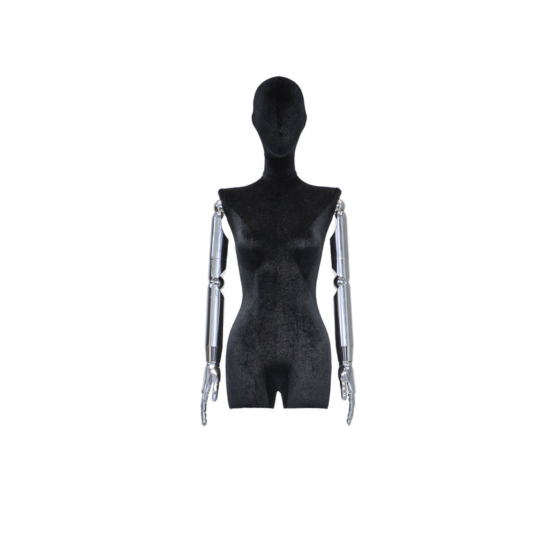 Braços Eletroplacados Display de Meio Corpo Maniquim Feminino Com Múltiplas Cores