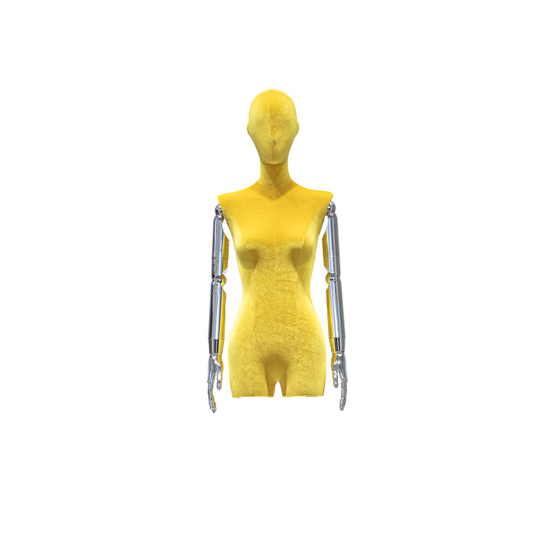 Braços Eletroplacados Display de Meio Corpo Maniquim Feminino Com Múltiplas Cores