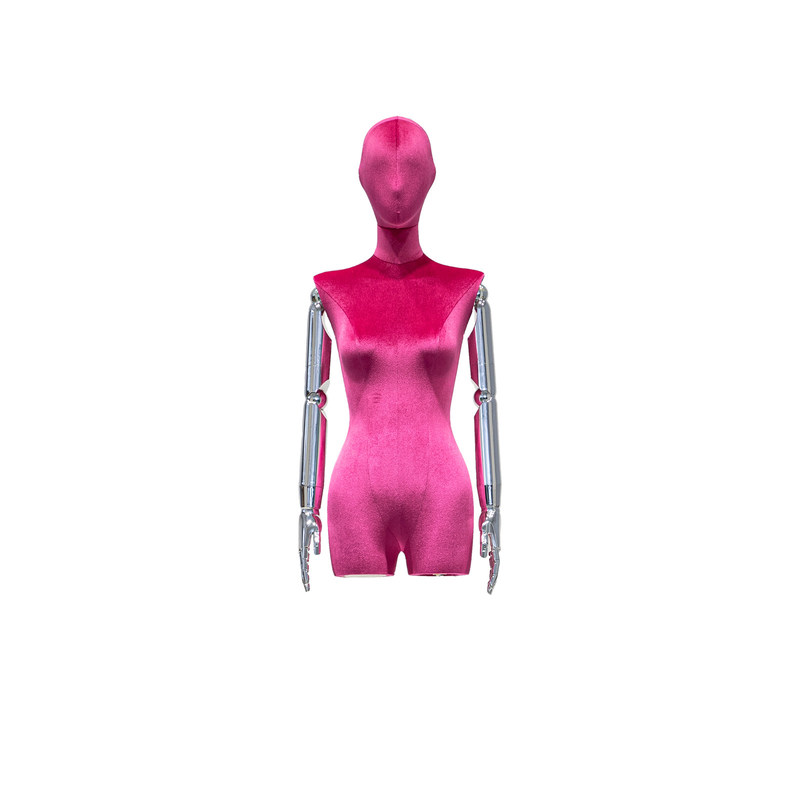 Braços Eletroplacados Display de Meio Corpo Maniquim Feminino Com Múltiplas Cores
